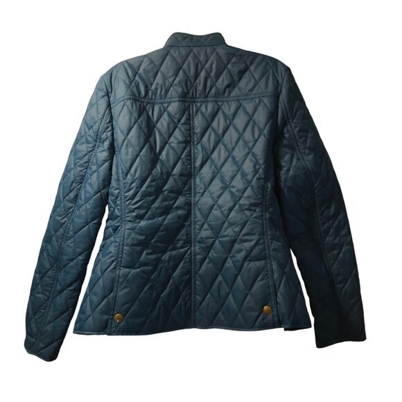 LL Bean Signature Womens Quilted Midweight jacket Teal Blue Sz 10 - Picture 3 of 9